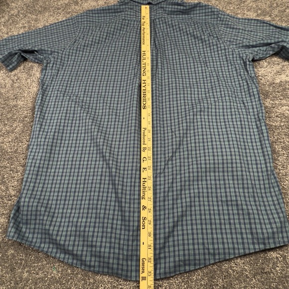 LL Bean Shirt Mens Blue Plaid Kennebunk Sport Button Down XLT Wrinkle Resistant - Picture 7 of 7